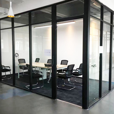 Leisure Facilities 80mm Single Layer Clear Glass Demountable Aluminum Frame Office Partition Wall Soundproof Glass Material