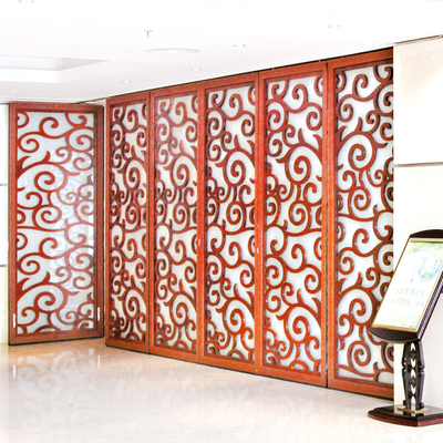 Contemporary Glass Double Fire Rated Framed Folding Glass Partition Door For Classroom